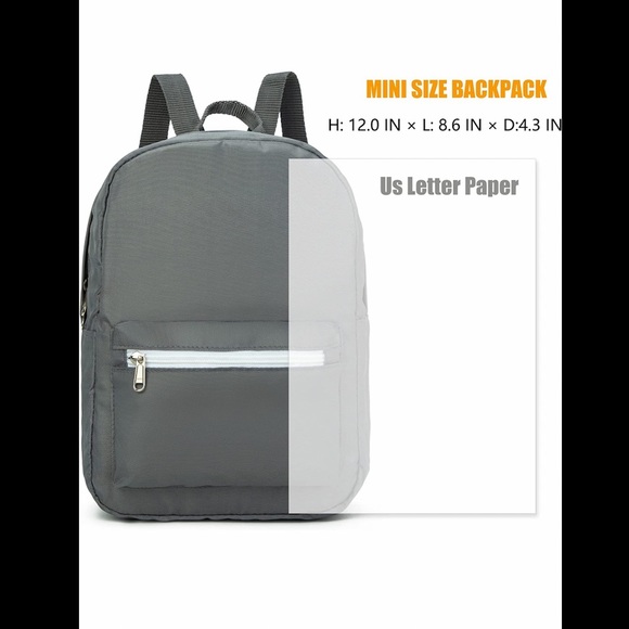 Ivygreen Mini Backpack Daypack, 10L, Grey - Picture 5 of 6